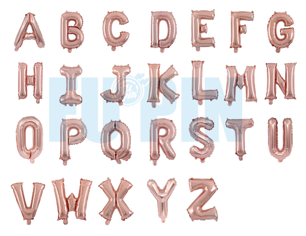 玫瑰金英文字母 鋁箔氣球(16寸)