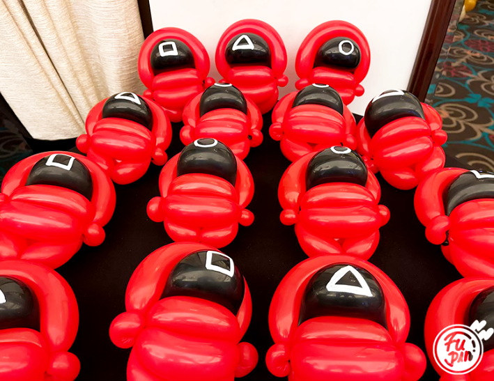 魷魚遊戲造型氣球公仔