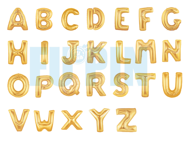 金色英文字母 鋁箔氣球(16寸)
