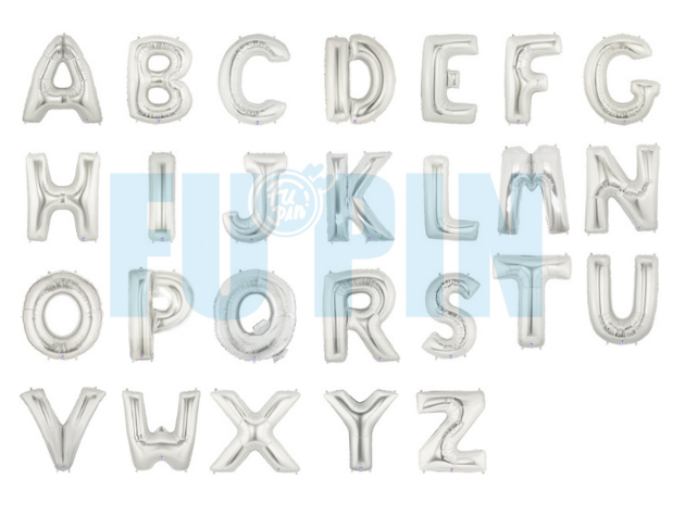 銀色英文字母 鋁箔氣球(16寸)